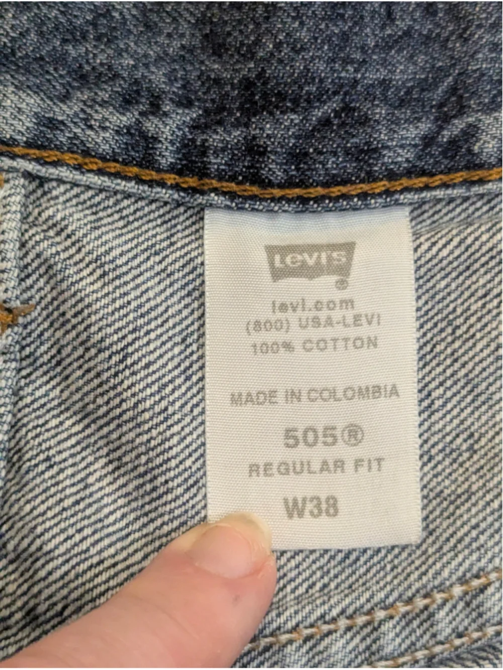 Levi's 505 Regular Fit Jean Shorts Waist 38